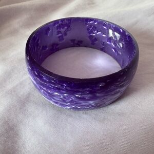 Purple Marbled Bangle Bracelet